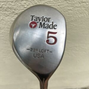 Taylormade Pittsburgh Persimmon 23° Golf Fairway 5 Wood Stiff Steel RH 24.5”